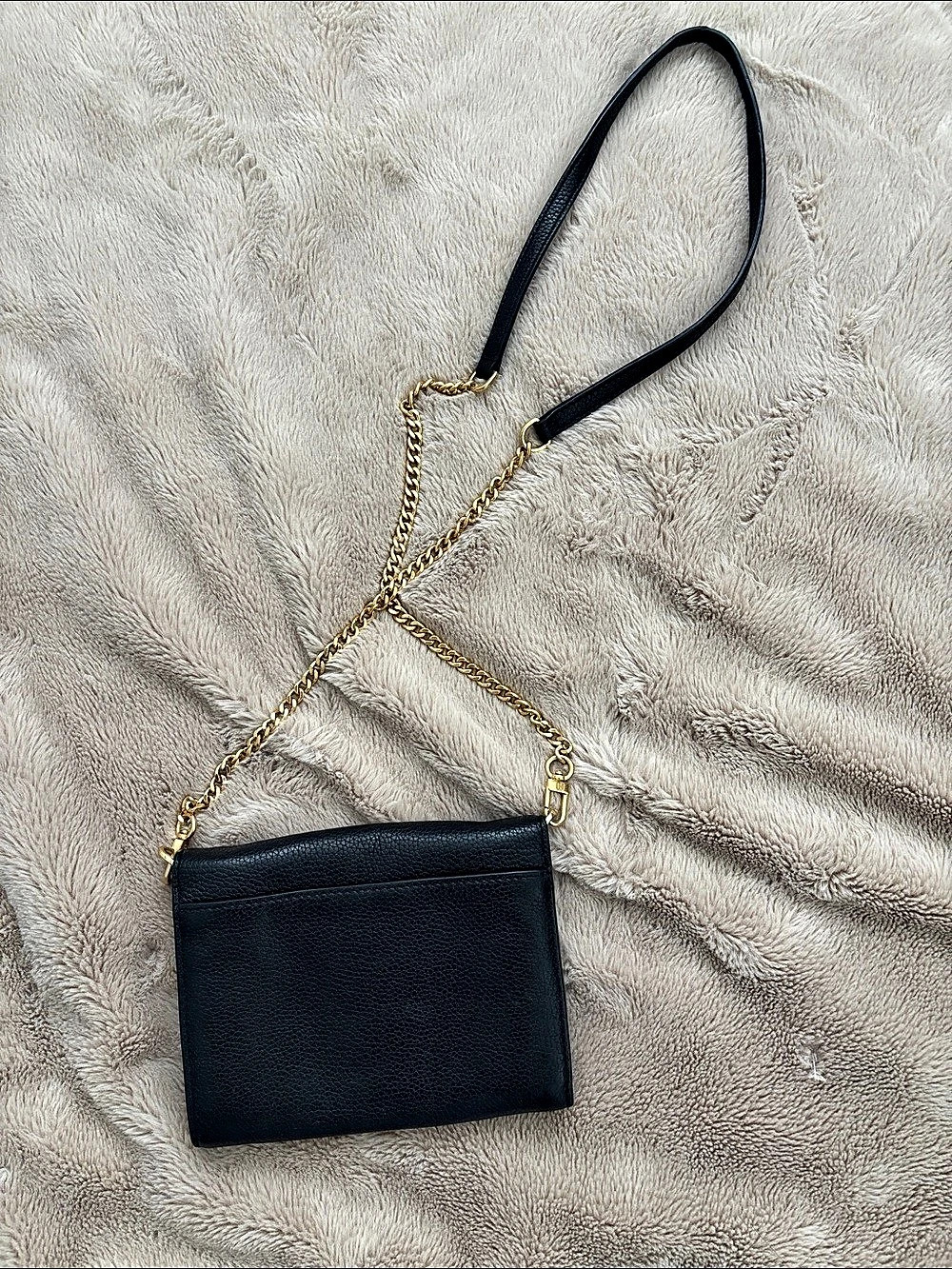 Tory Burch Robinson Chain Wallet Black Crossbody - Picture 3 of 4